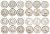 Турция лот из 12 монет номиналом 1 куруш 2020 Анатолийские птицы KM NEW алюминий  UNC  M67-20