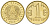 Казахстан 1 тенге 2005 KM 23 латунь UNC M57-15