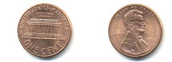 США 1 ЦЕНТ 2006 D ЛИНКОЛЬН KM 201b цинк плакированный медью UNC 179-563