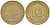 ФРГ 10 ПФЕННИГОВ 1971 D KM 108, J. 383 сталь плакированная латунью 4182-821