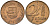 Венгрия 2 филлера 1947 ВР, первая республика (1946-1948) KM 529 латунь aUNC 4585-216