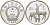 КИТАЙ 10 ЮАНЕЙ 1989 ОЛЕНИ KM 254 серебро PROOF 00-000-00