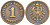 ГЕРМАНИЯ 1 ПФЕННИГ 1887 F, СТАРОГЕРБОВКА KM 1, Jager. 1, Weege 1 медь 4528-1066