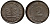 ФРГ 2 ПФЕННИГА 1964 G БРАК ЧЕКАНКИ СДВИГ ШТЕМПЕЛЯ KM 106, J.381 бронза 413-5143