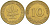 ФРГ 10 ПФЕННИГОВ 1950 D KM 108, J. 383 сталь плакированная латунью 219-423
