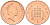 Великобритания 1 пенни 1997 Елизавета II (1952-2022) KM 935a, Spink 4391 (B4) сталь плакированная медью 4588-552
