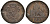 БЕЛЬГИЯ 2 САНТИМА 1835 BELGES, ЛЕОПОЛЬД I (1831-1865) KM 4.2 медь 27-815