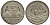 Гватемала 1/4 реала 1896 5 звезд, Испанское правление KM 162 серебро 66-268
