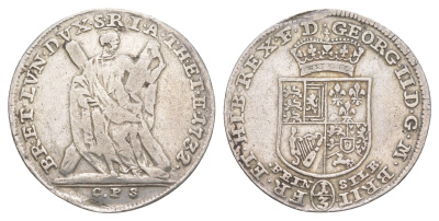 Брауншвейг-Каленберг-Ганновер 1/3 талера 1732 CPS, Георг II (1727-1760), из коллекции Ричарда Б. Смита Smith 149, Welter 2596 серебро 1525-944