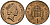Великобритания 1 пенни 1988 Елизавета II (1952-2022) KM 935, Spink 4381 (B3) бронза 4176-617