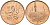 ЧЕХИЯ 10 КРОН 2003 KM 4 сталь плакированная медью UNC 540-747