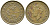 Гонконг 10 центов 1951 Георг VI (1937-1952) KM 25 никель латунь 28-756