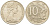 Австралия 10 центов 1976 Елизавета II (1952-), птица лирахвост KM 65 медно-никель 4519-417