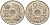 ДАНИЯ 25 ЭРЕ 1971 С;S, ФРЕДЕРИК IX (1947-1972) KM 855.1 медно-никель 202-741