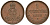 Ганновер 1 пфенниг 1858 B, Георг V KM 233, AKS 156, J. 90 медь 4594-553