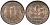 ФРГ 1 ПФЕННИГ 1975 D KM 105, J. 380 сталь плакированная медью 112-138