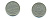 ФРГ 1 марка 1950 G, KM 110, J. 385 медно-никель 54-2344
